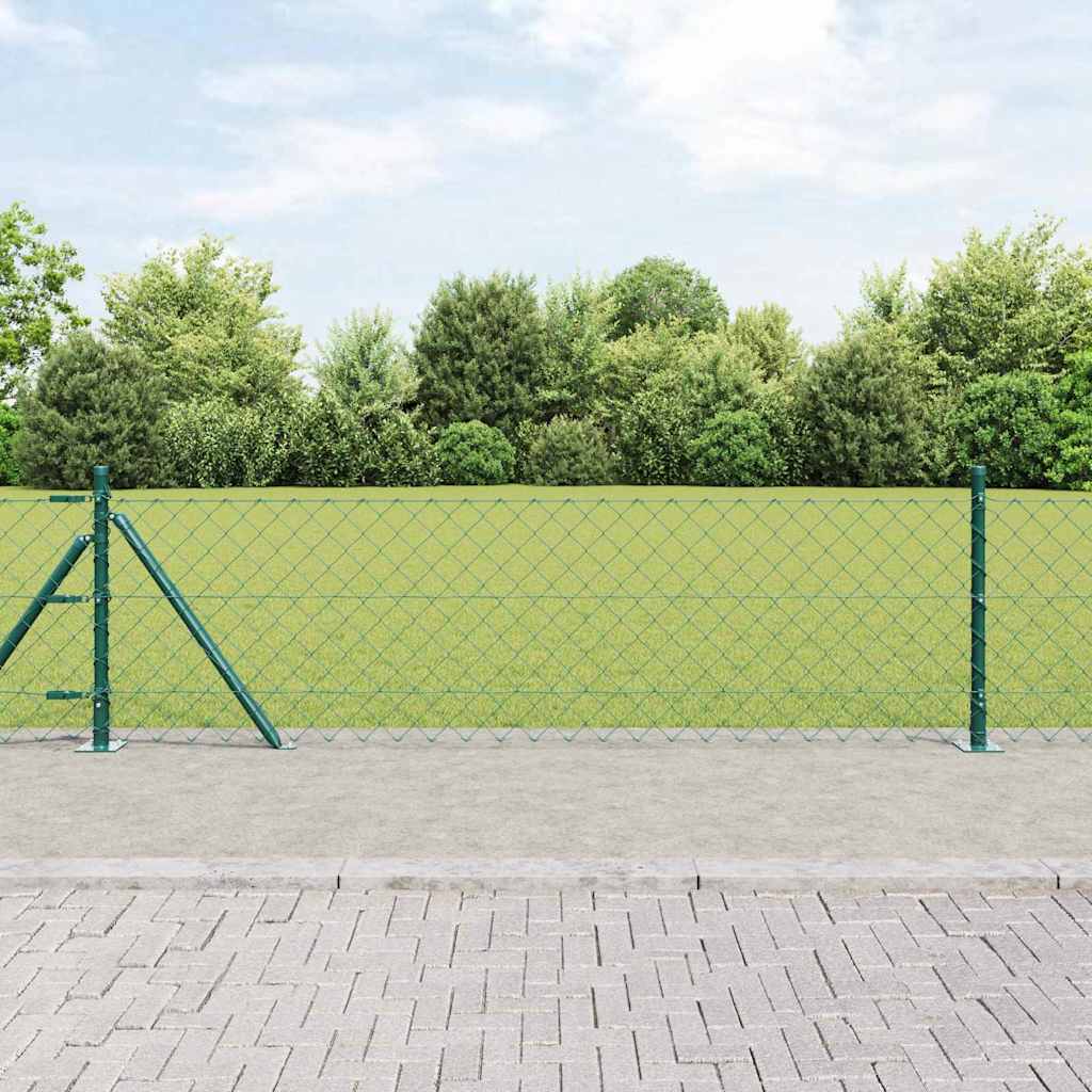Stup za ogradu Zelena 25 x 0,4 m (mreža 60 x 60 mm) Čelik i PVC