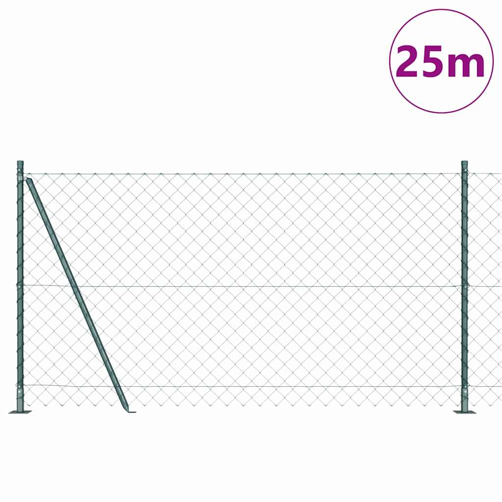 Stup za ogradu Zelena 25 x 1,2 m (60 x 60 mm mreža) Čelik i PVC