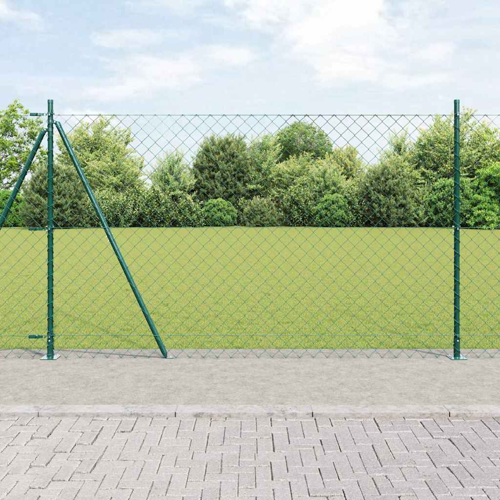 Stup za ogradu Zelena 25 x 1,4 m (60 x 60 mm mreža) Čelik i PVC