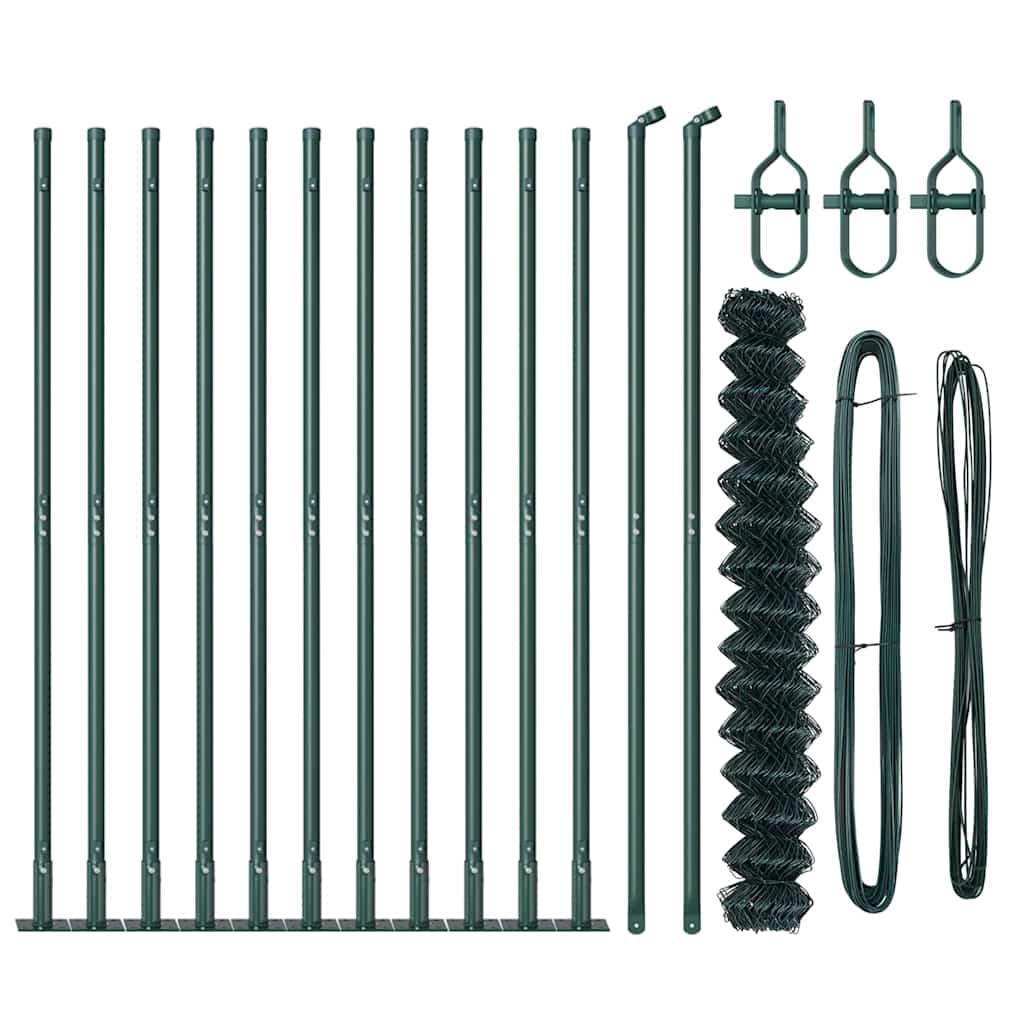 Stup za ogradu Zelena 25 x 1,6 m (60 x 60 mm mreža) Čelik i PVC