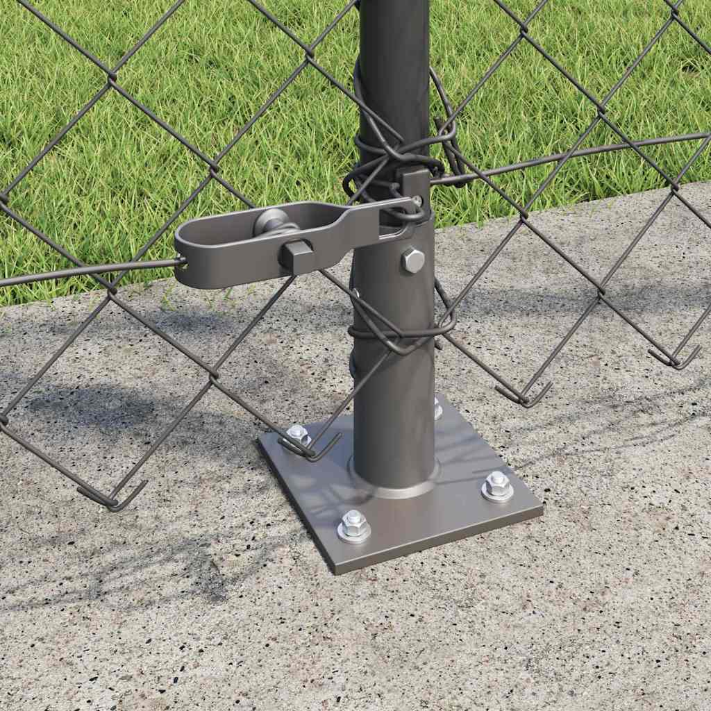 Stup za ogradu Siva 10 x 1,2 m (60 x 60 mm mrežica) Čelik i PVC