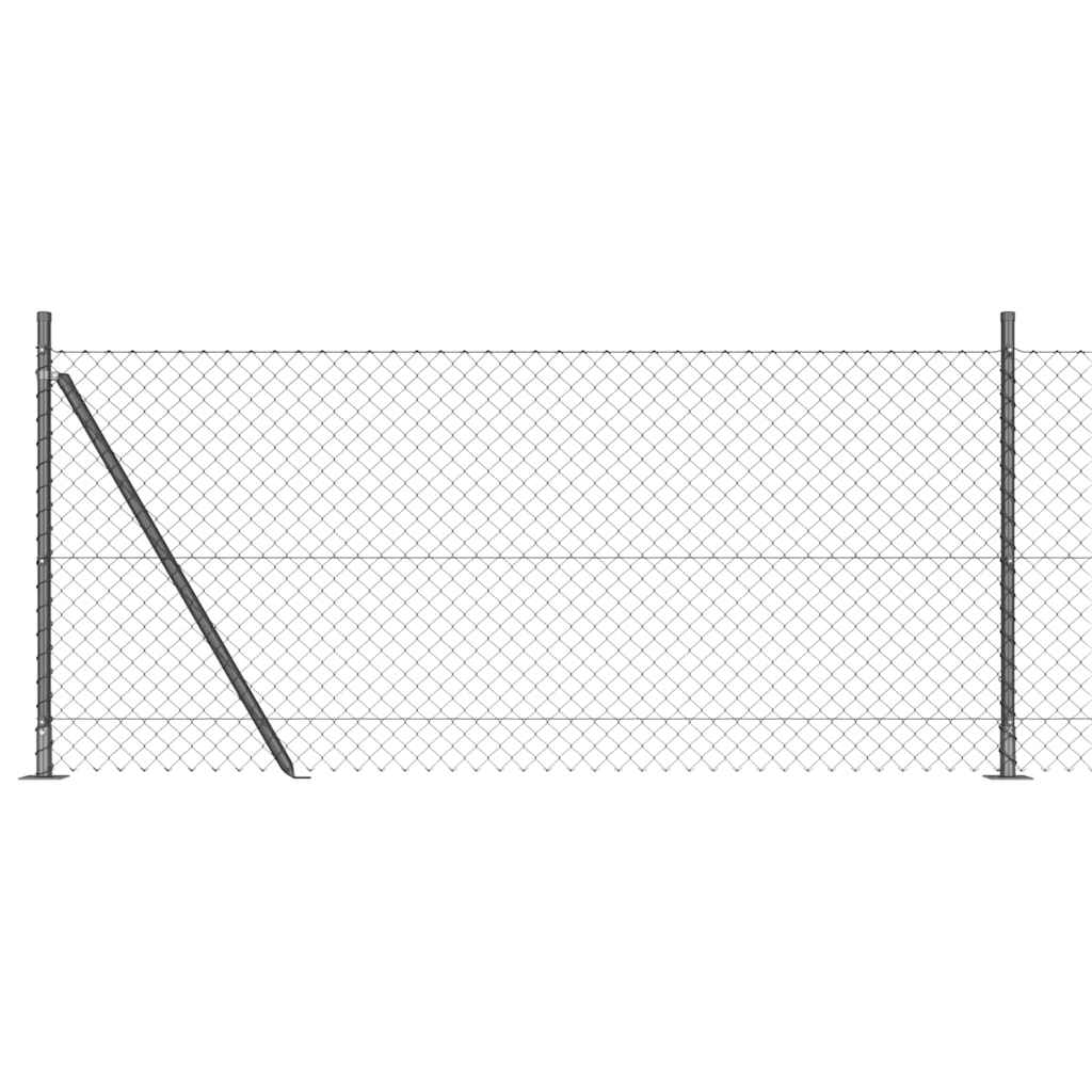 Stup za ogradu Siva 25 x 1 m (60 x 60 mm mreža) Čelik
