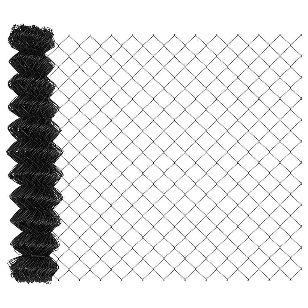 Stup za ogradu Siva 25 x 1,2 m (60 x 60 mm mreža) Čelik i PVC