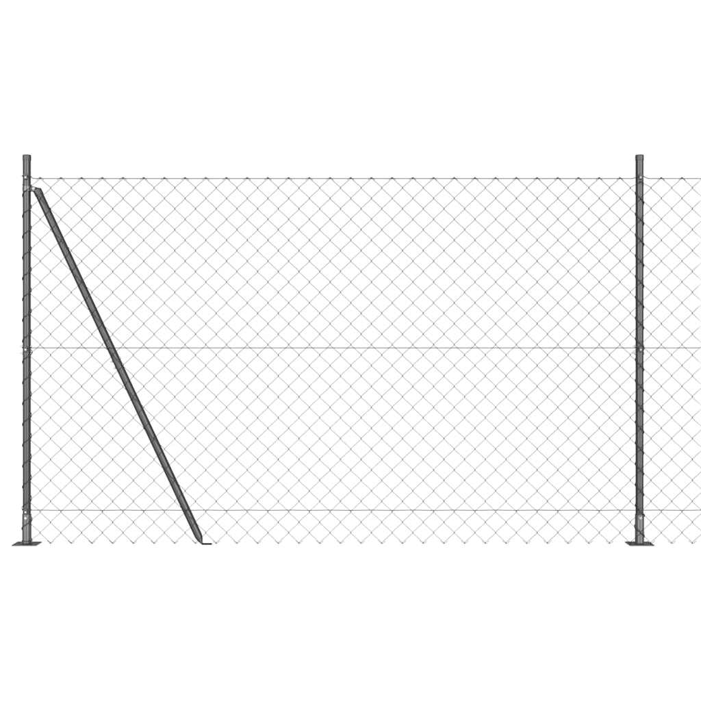 Stup za ogradu Siva 25 x 1,5 m (60 x 60 mm mreža) Čelik