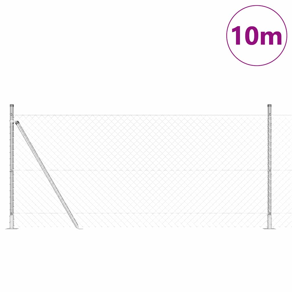 Stup za ogradu Srebrno 10 x 1 m (mreža 40 x 40 mm) Čelik