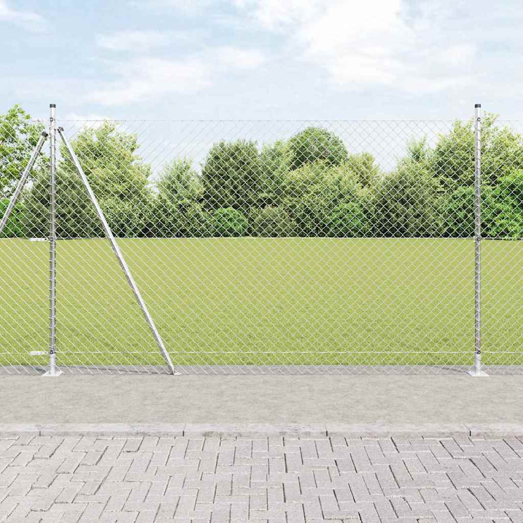 Stup za ogradu Srebrno 10 x 1,6 m (40 x 40 mm mreža) Čelik