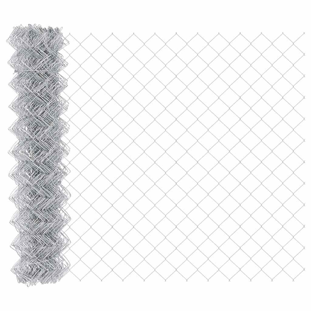 Stup za ogradu Srebrno 10 x 0,8 m (60 x 60 mm mreža) Čelik