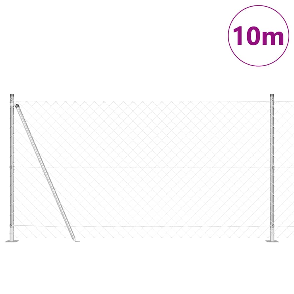 Stup za ogradu Srebrno 10 x 1,2 m (60 x 60 mm mrežica) Čelik