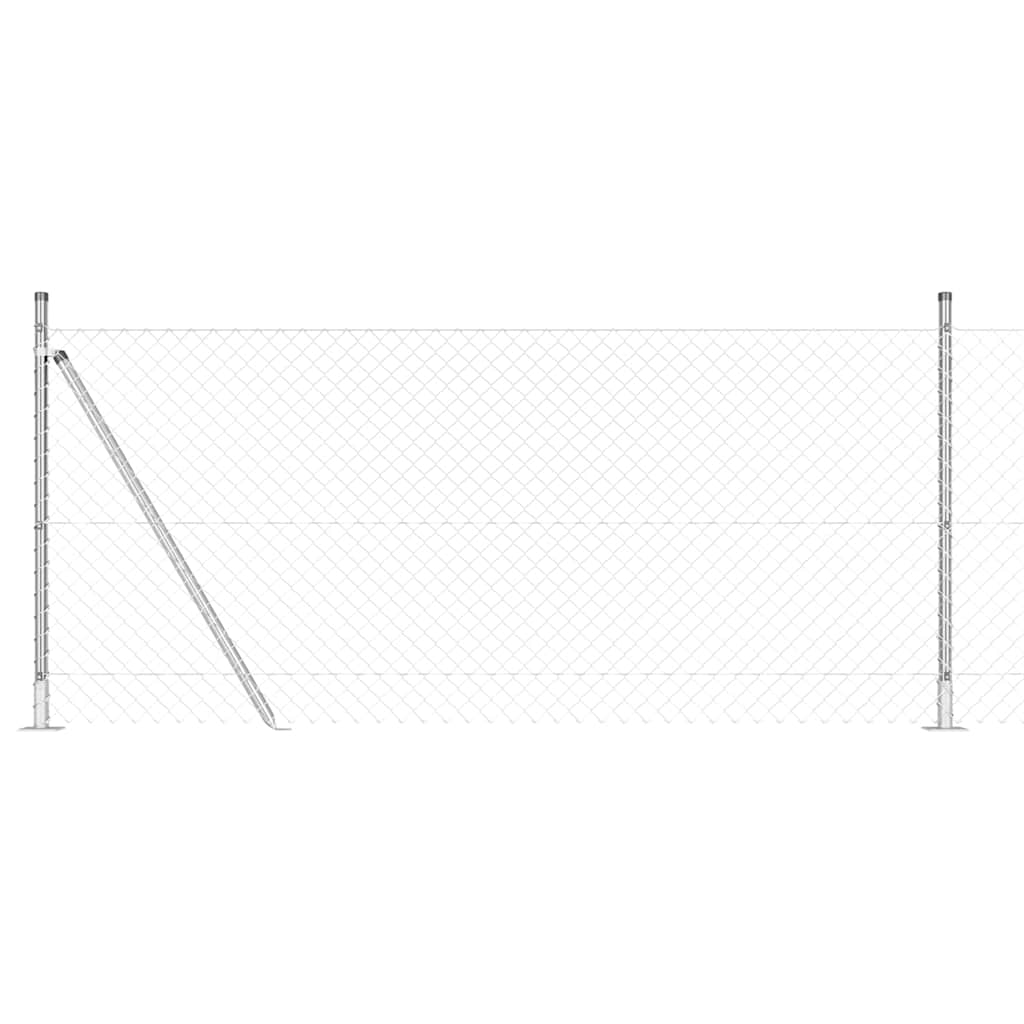 Stup za ogradu Srebrno 25 x 0,8 m (mreža 40 x 40 mm) Čelik