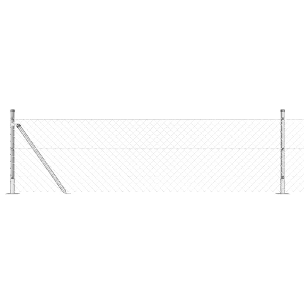 Stup za ogradu Srebrno 25 x 0,4 m (mreža 60 x 60 mm) Čelik