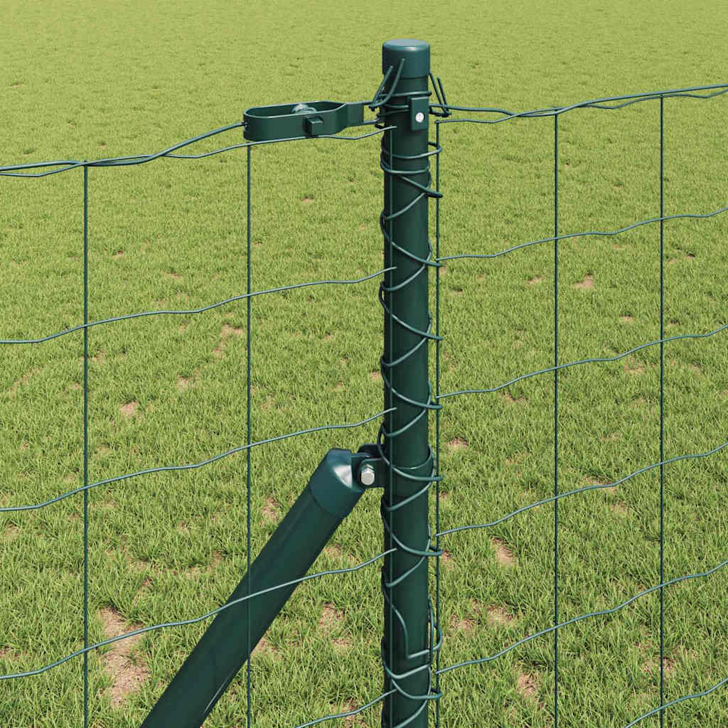 Ograda s postovima Zelena 1,2 x 25 m Čelik
