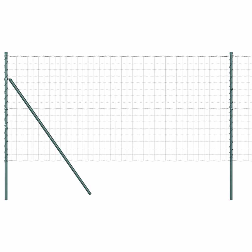 Ograda s postovima Zelena 1,2 x 25 m Čelik
