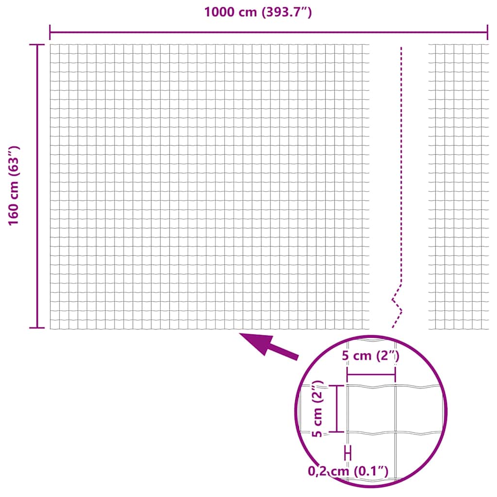 Ograda s postovima Siva 1,6 x 10 m Čelik i PVC