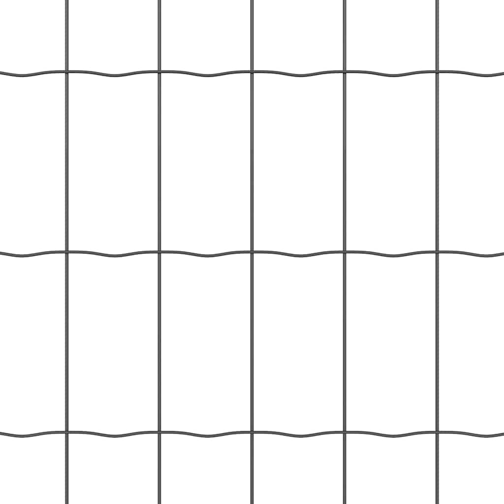 Ograda s postovima Siva 1,6 x 10 m Čelik i PVC