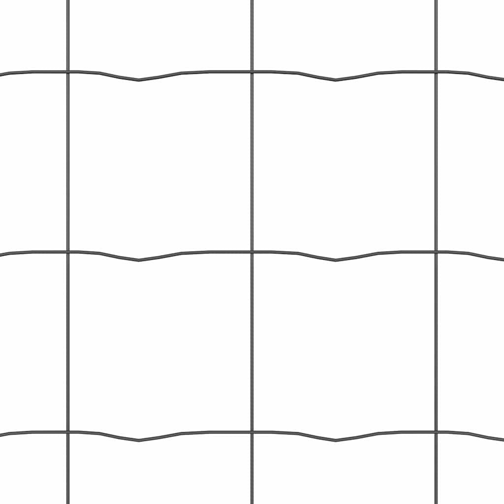 Ograda s postovima Siva 0,6 x 25 m Čelik i PVC