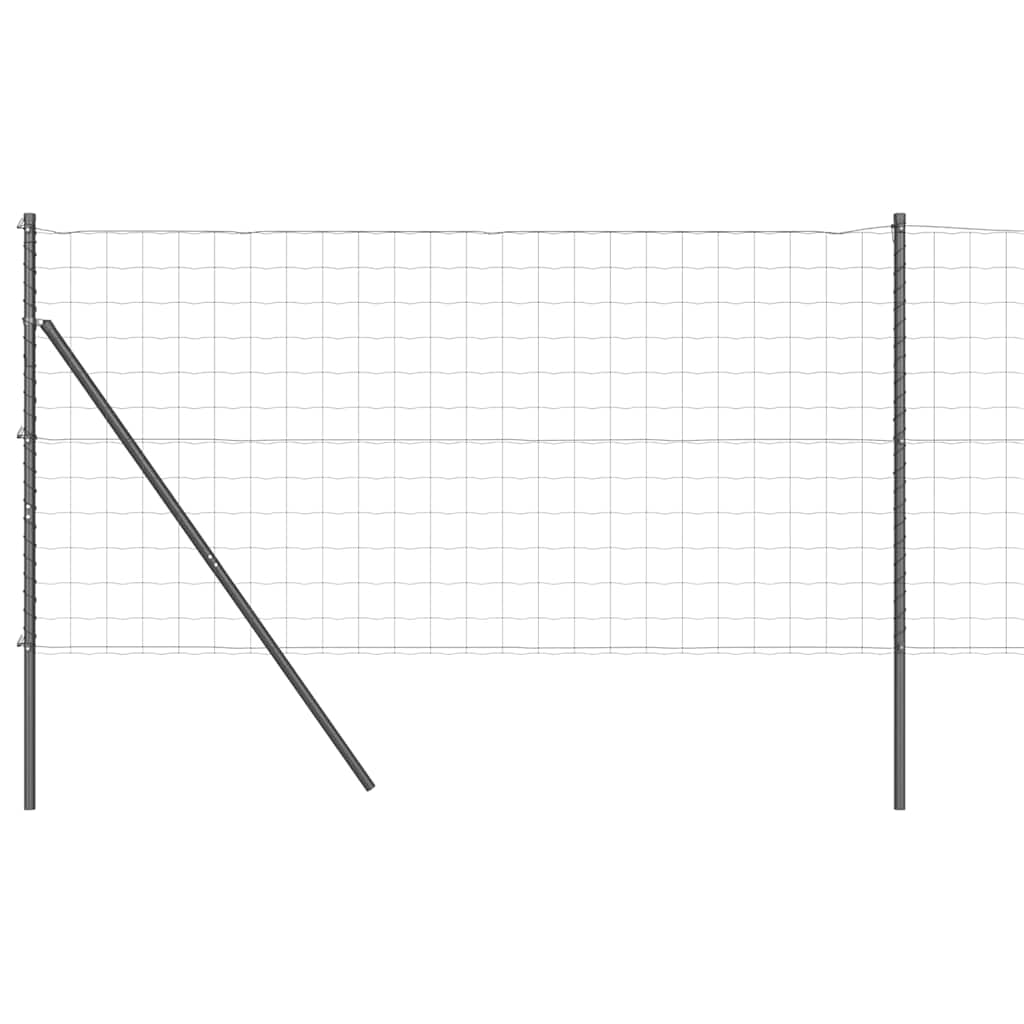 Ograda s postovima Siva 1 x 25 m Čelik