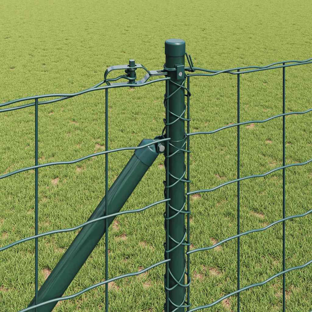 Ograda s postovima Zelena 1,4 x 10 m Čelik i PVC