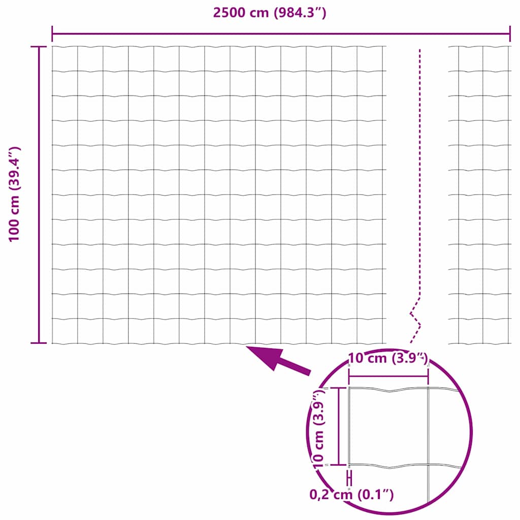 Ograda s postovima Srebrno 1 x 25 m Čelik