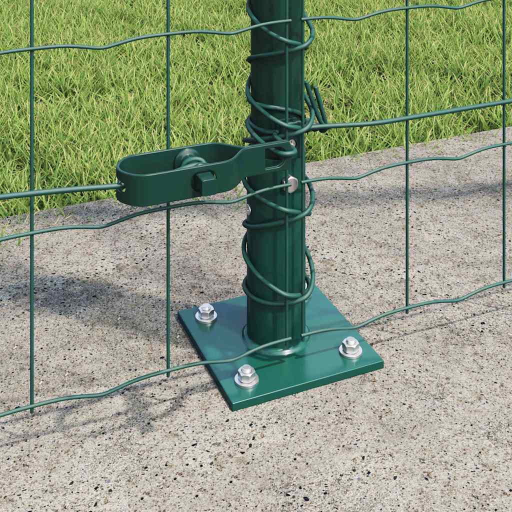 Ograda s postovima Zelena 1,4 x 10 m Čelik i PVC
