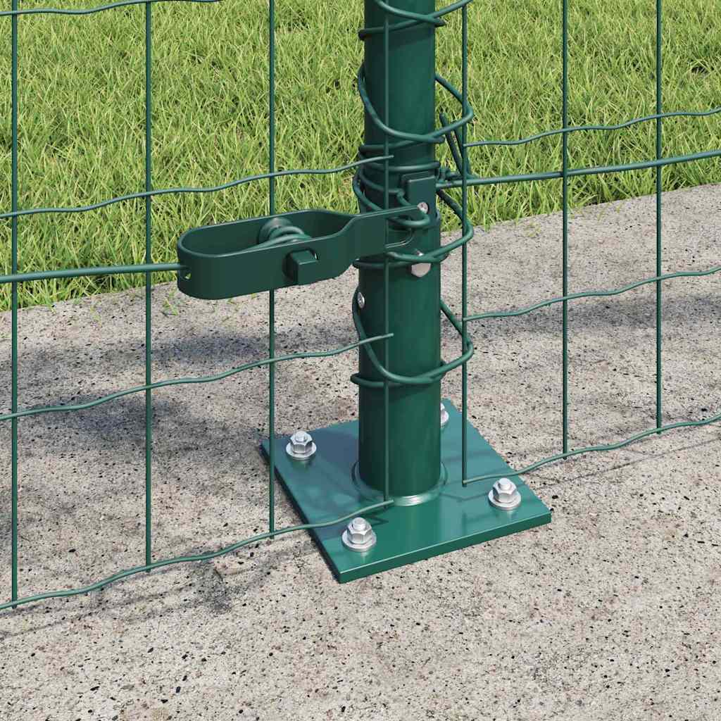 Ograda s postovima Zelena 0,8 x 25 m Čelik i PVC