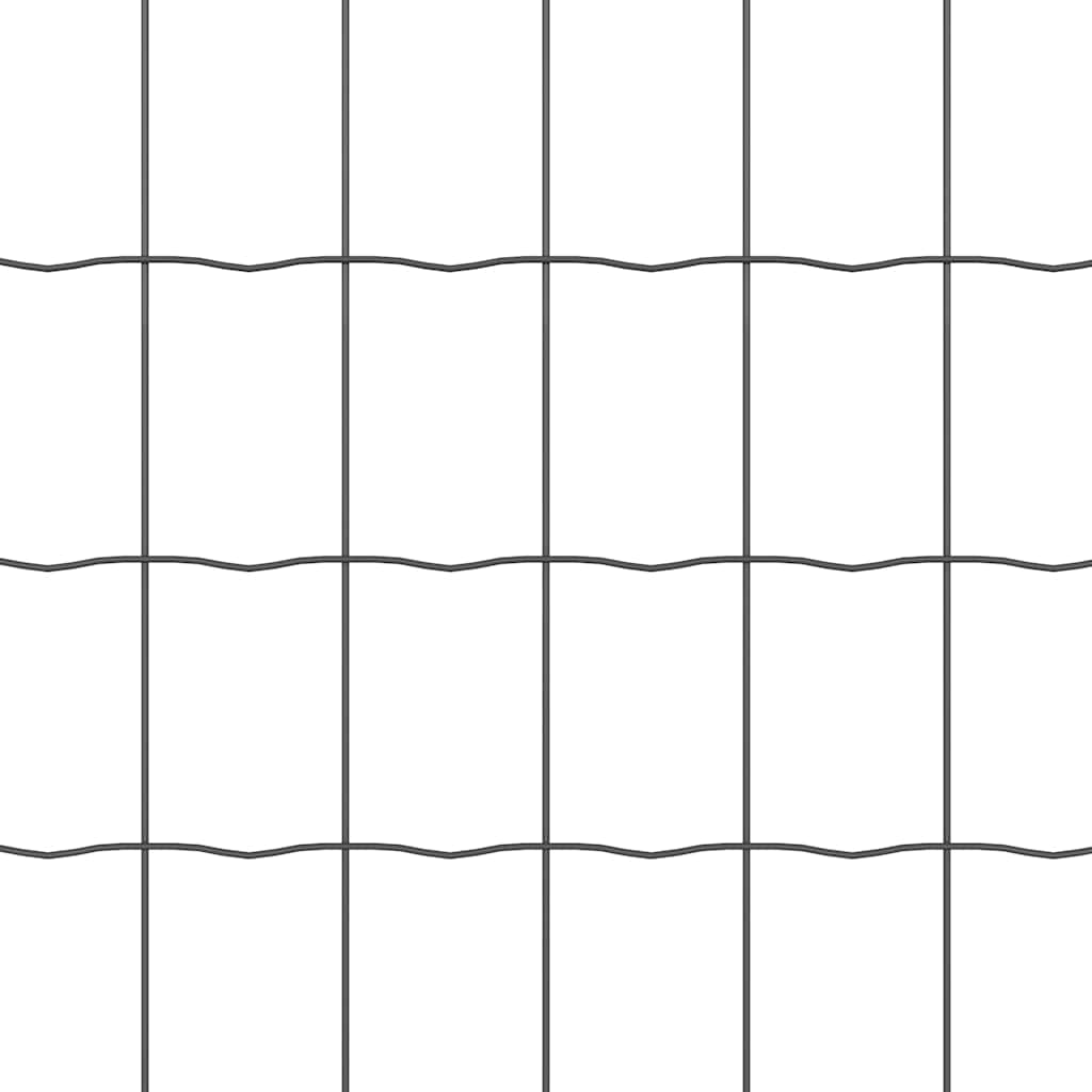 Ograda s postovima Siva 0,8 x 10 m Čelik i PVC