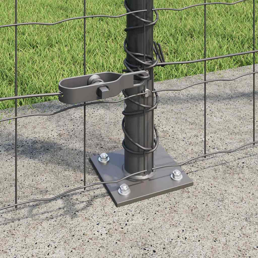 Ograda s postovima Siva 1,6 x 10 m Čelik i PVC
