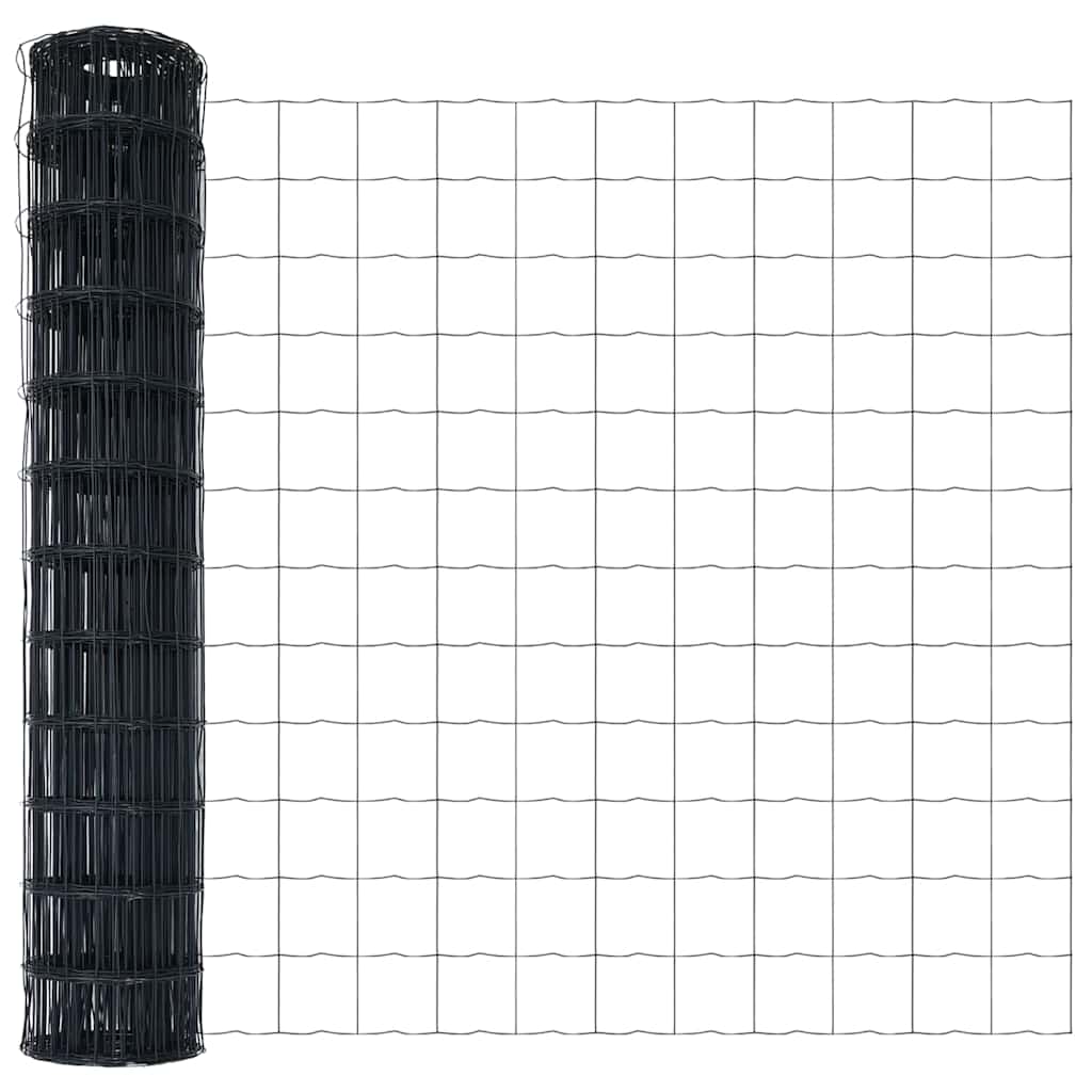 Ograda s postovima Siva 1,2 x 10 m Čelik
