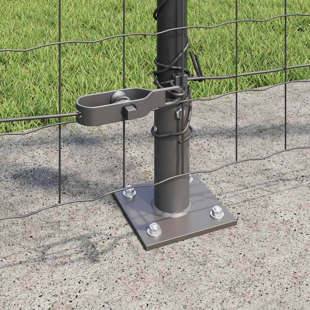 Ograda s postovima Siva 1,2 x 25 m Čelik