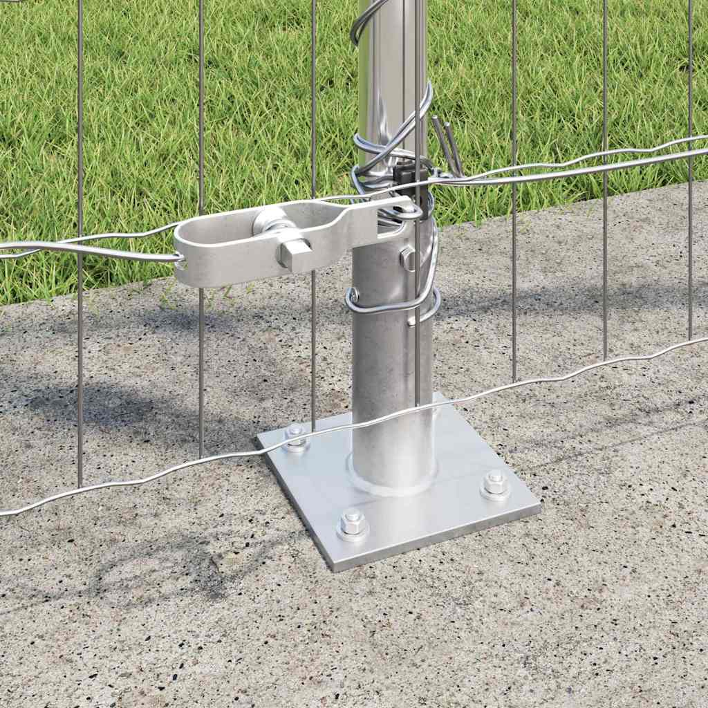 Ograda s postovima Srebrno 1,2 x 25 m Čelik