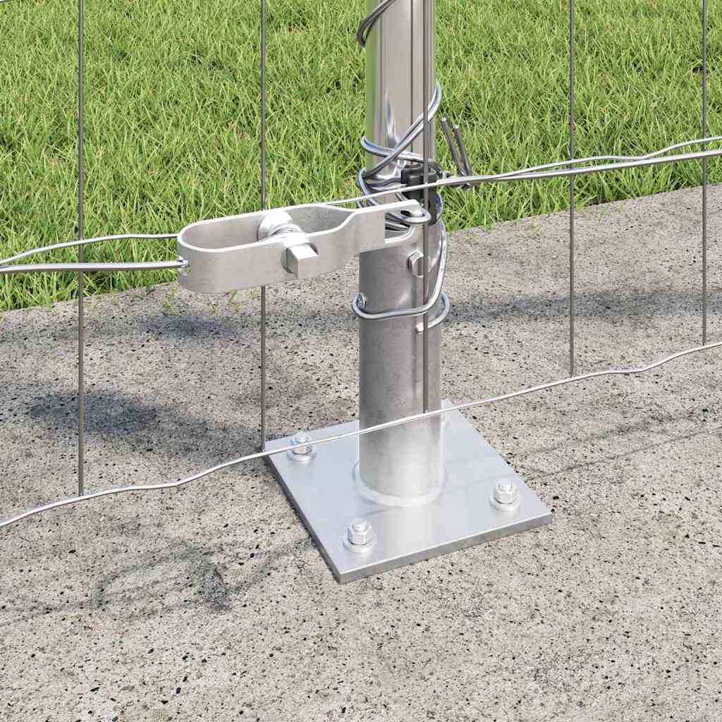 Ograda s postovima Srebrno 1,2 x 25 m Čelik