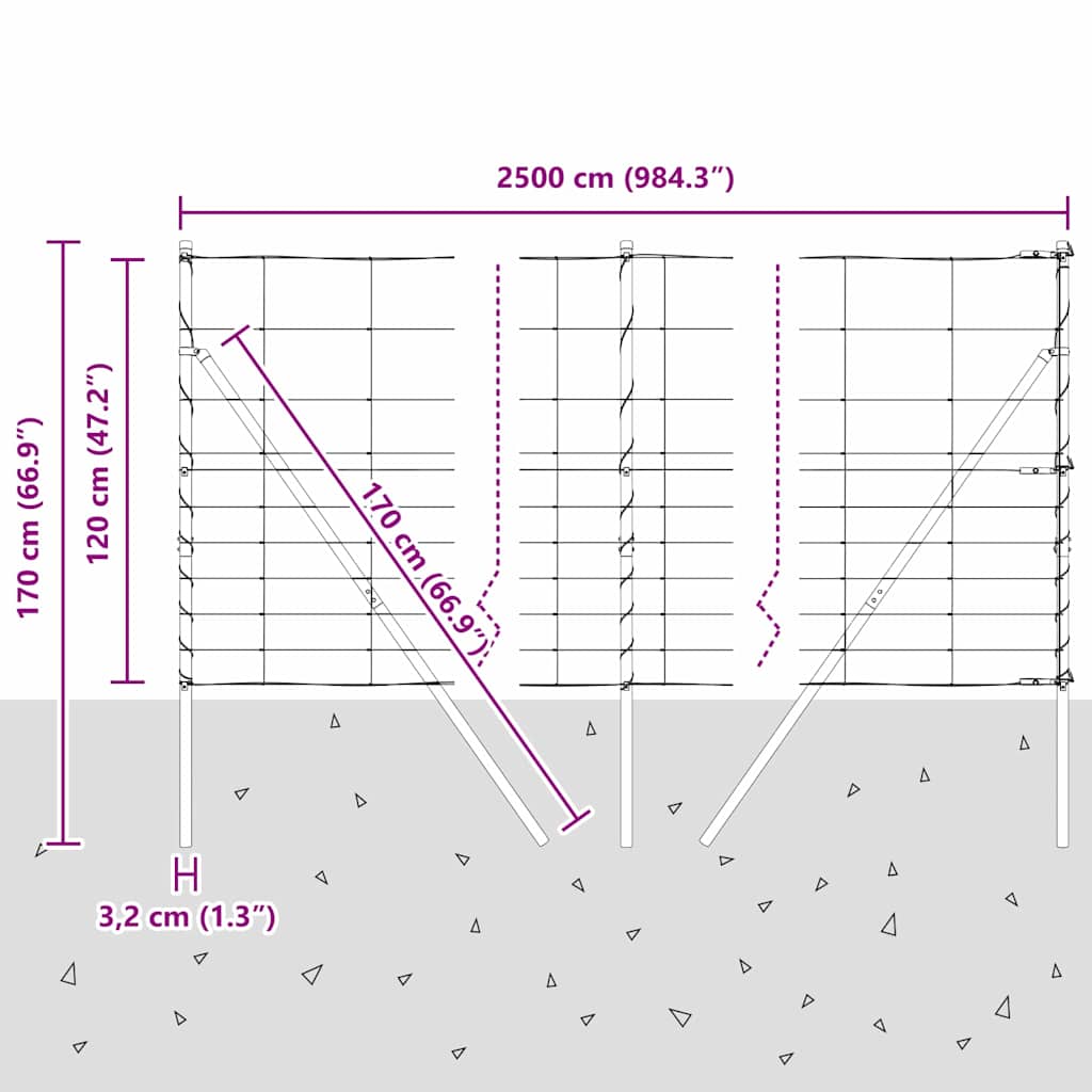 Temeljna zavarena žičana ograda 25 x 1,2 m (Š x V)
