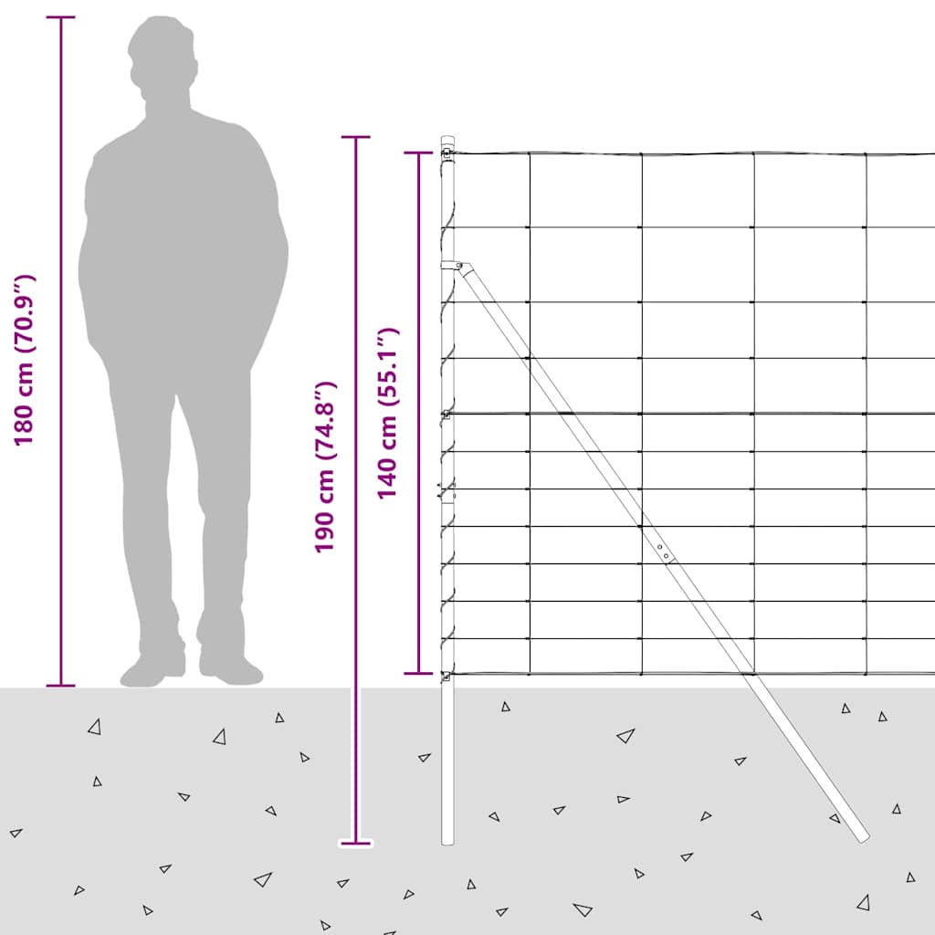 Temeljna zavarena žičana ograda 25 x 1,4 m (Š x V)