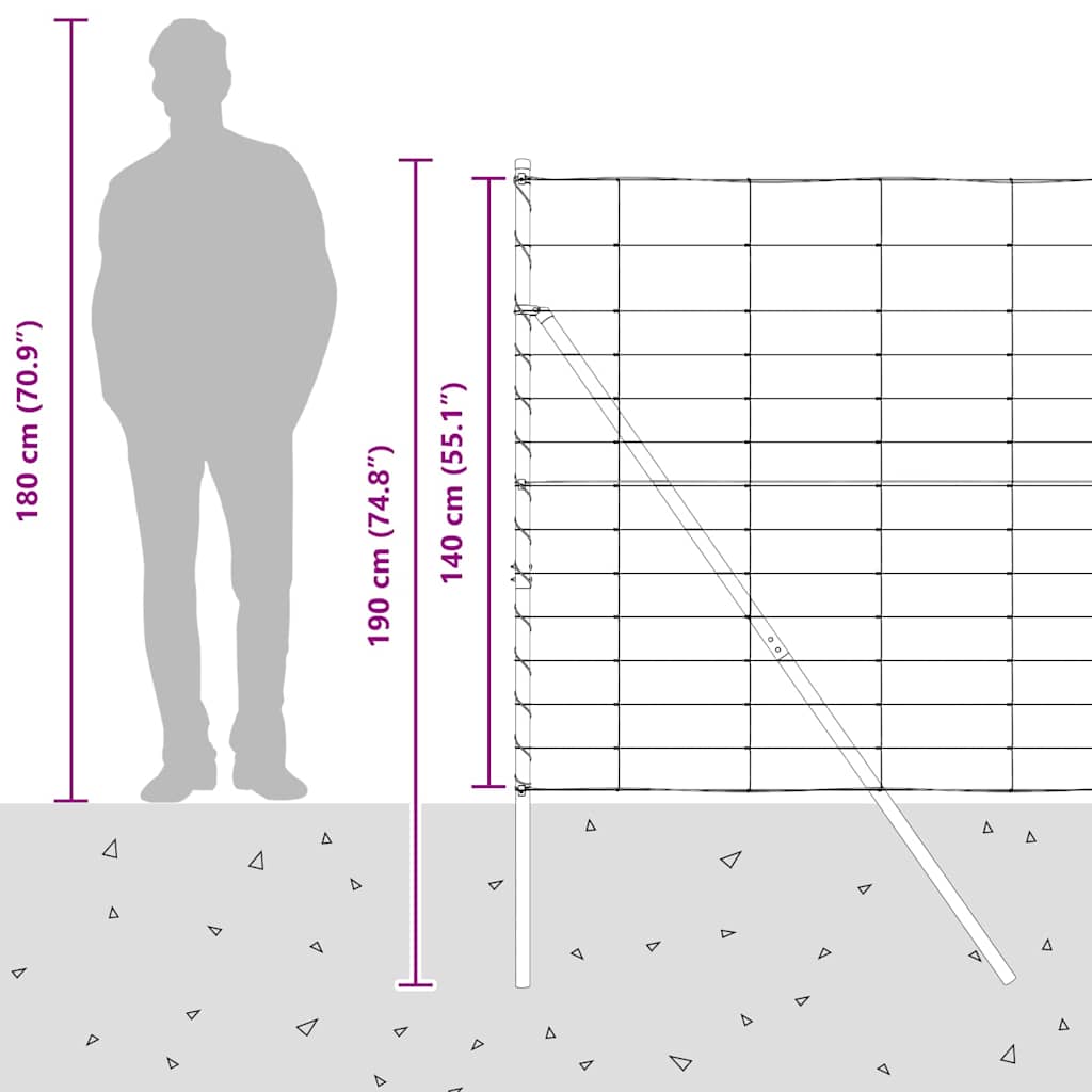Temeljna zavarena žičana ograda 25 x 1,4 m (Š x V)
