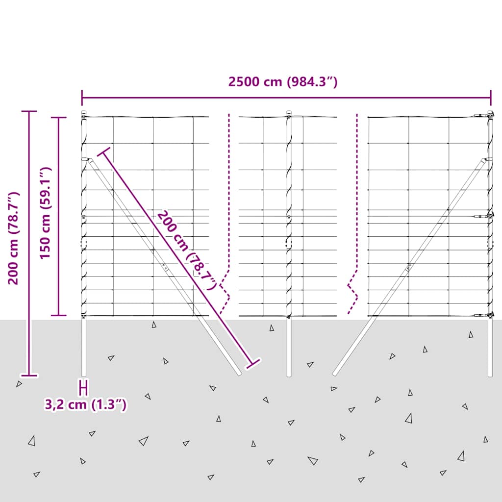 Stup za ogradu Galvanizirano 25 x 1,5 m Čelik