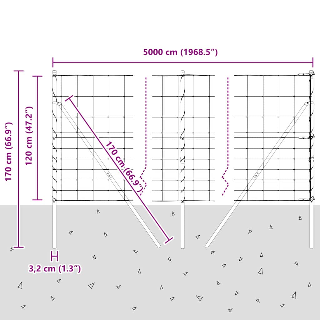 Stup za ogradu Galvanizirano 50 x 1,2 m Čelik