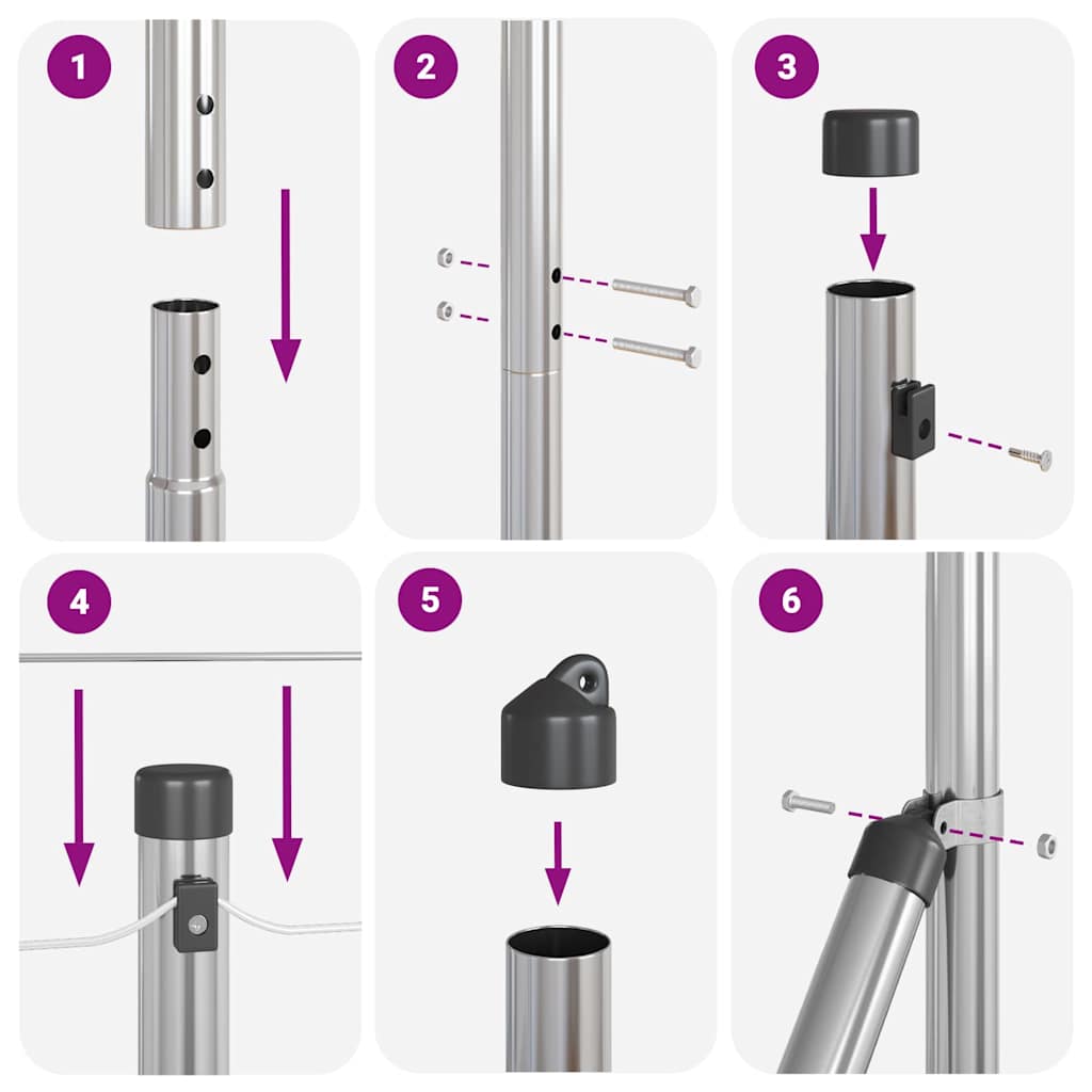 Stup za ogradu Galvanizirano 50 x 1,5 m Čelik