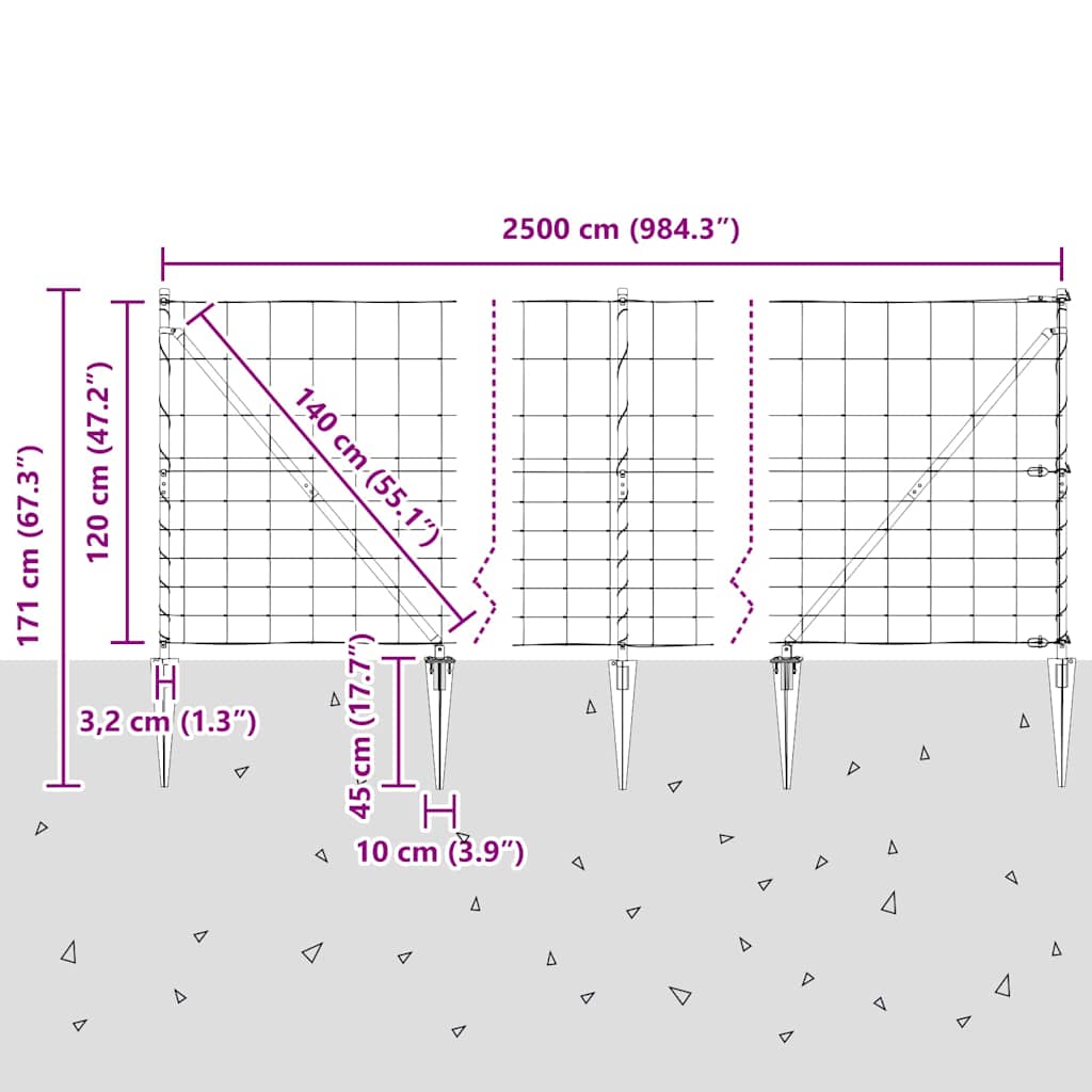 Zavareno žičano ograđivanje s bodljama 25 x 1,2 m (Š x V)