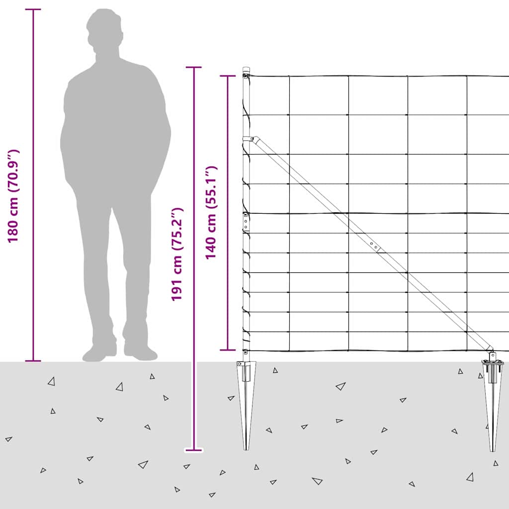 Zavareno žičano ograđivanje s bodljama 25 x 1,4 m (Š x V)