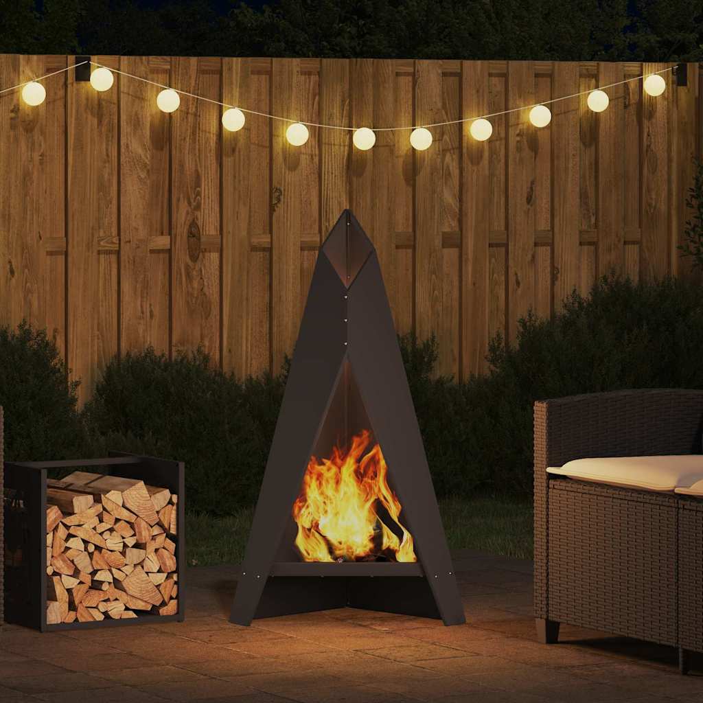Kamin Crna 58 x 40 x 100 cm Čelik