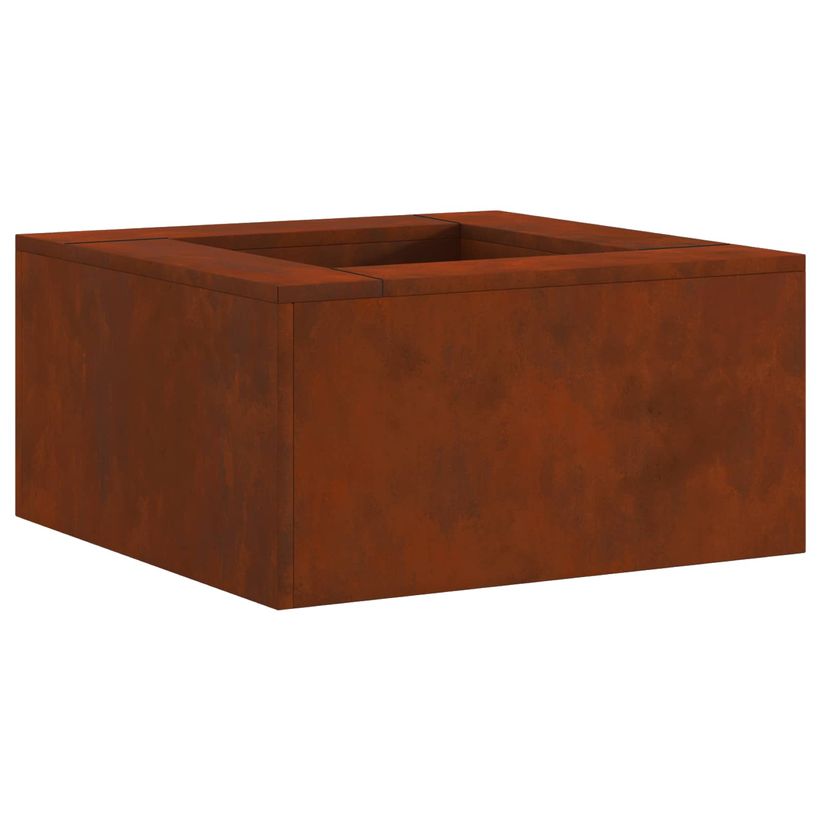 Kamin Smeđa 80 x 80 x 40 cm Čelik otporan na vremenske uvjete