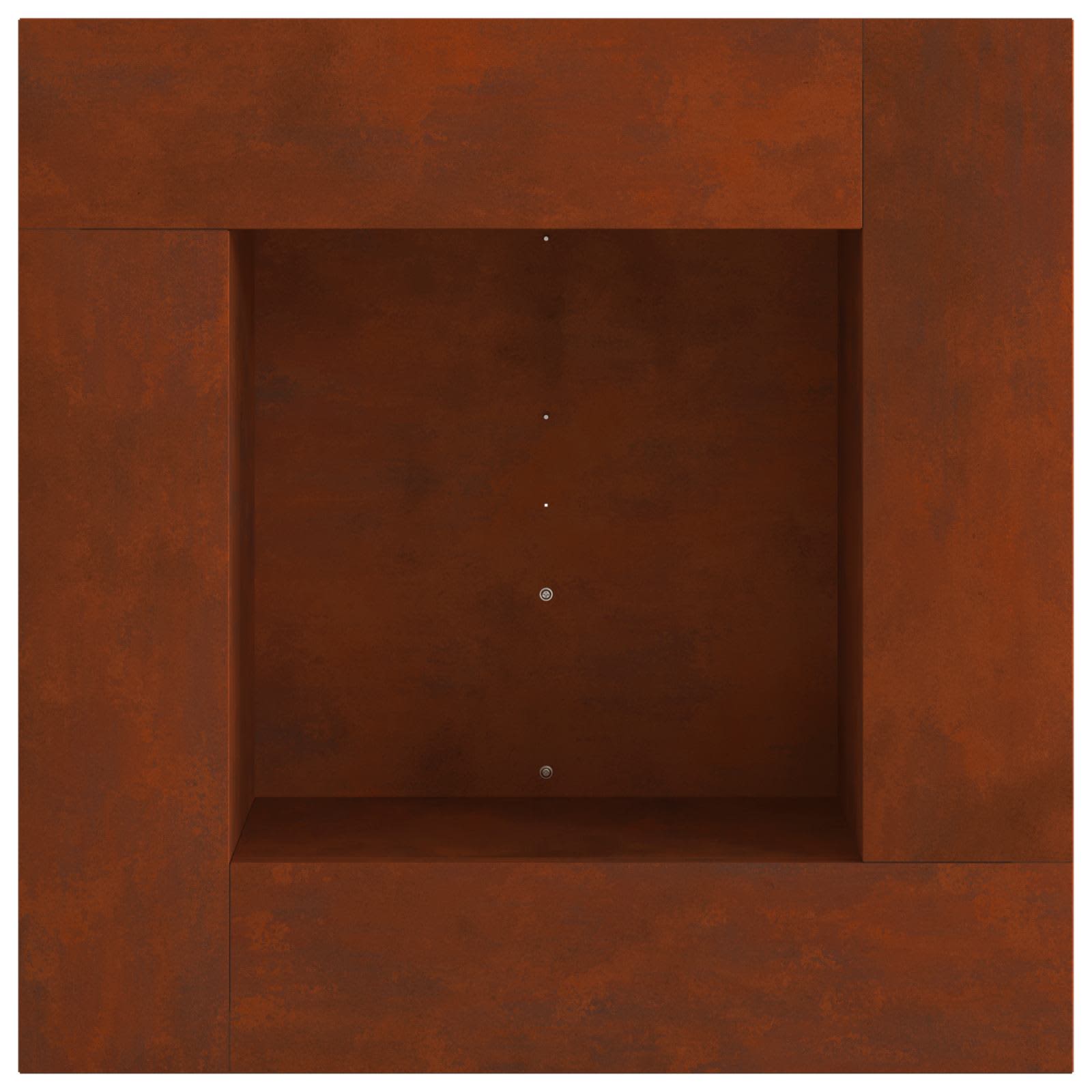 Kamin Smeđa 80 x 80 x 40 cm Čelik otporan na vremenske uvjete