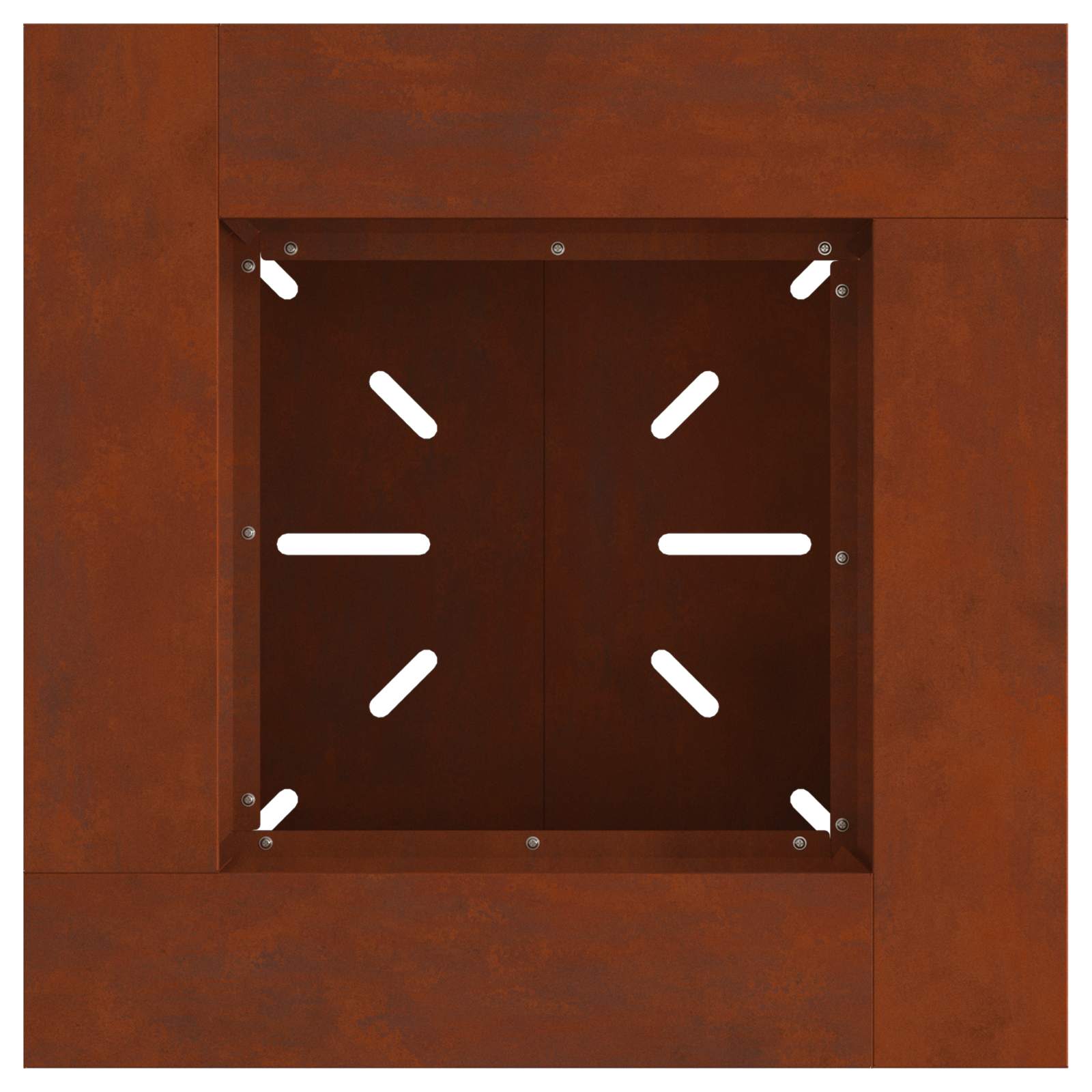 Kamin Smeđa 60 x 60 x 50 cm Čelik otporan na vremenske uvjete