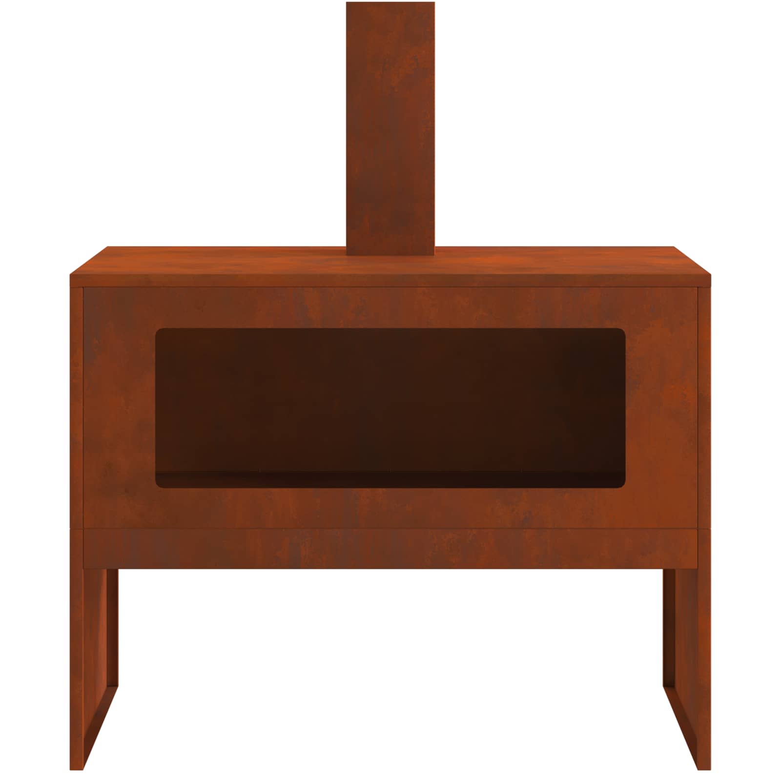 Kamin Smeđa 80 x 50 x 96 cm Čelik otporan na vremenske uvjete