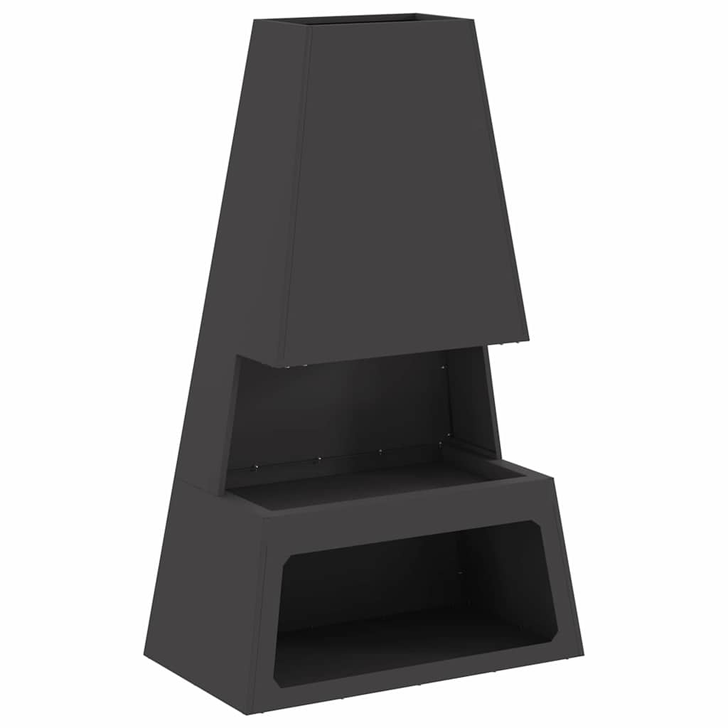 Kamin Crna 60 x 35 x 100 cm Čelik