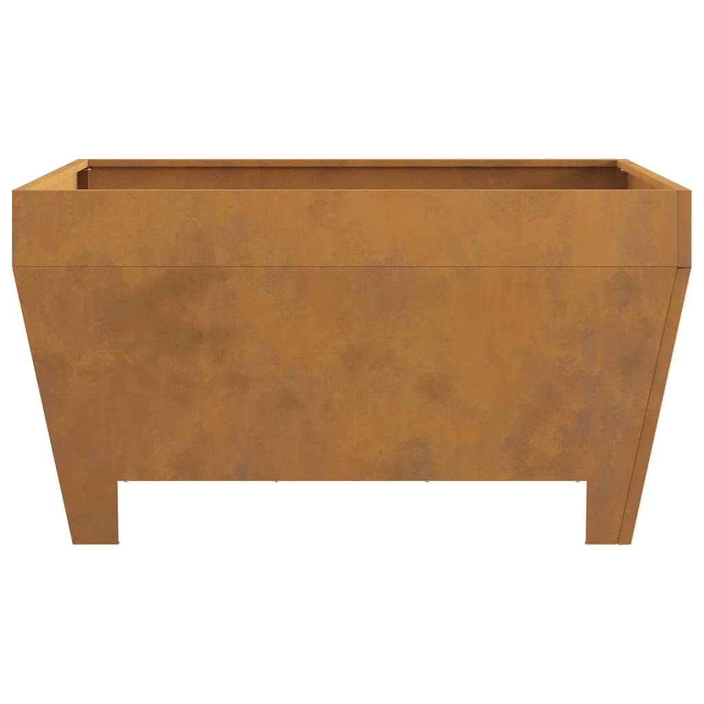 Kamin Smeđa 80 x 80 x 43 cm Čelik otporan na vremenske uvjete