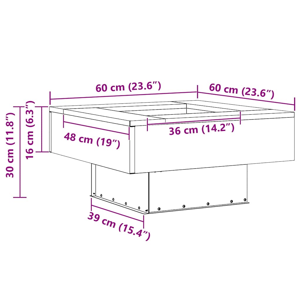 Kamin Crna 60 x 60 x 30 cm Čelik