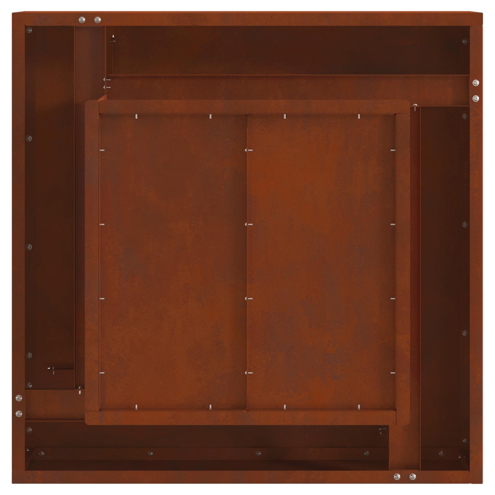 Kamin Smeđa 60 x 60 x 30 cm Čelik otporan na vremenske uvjete