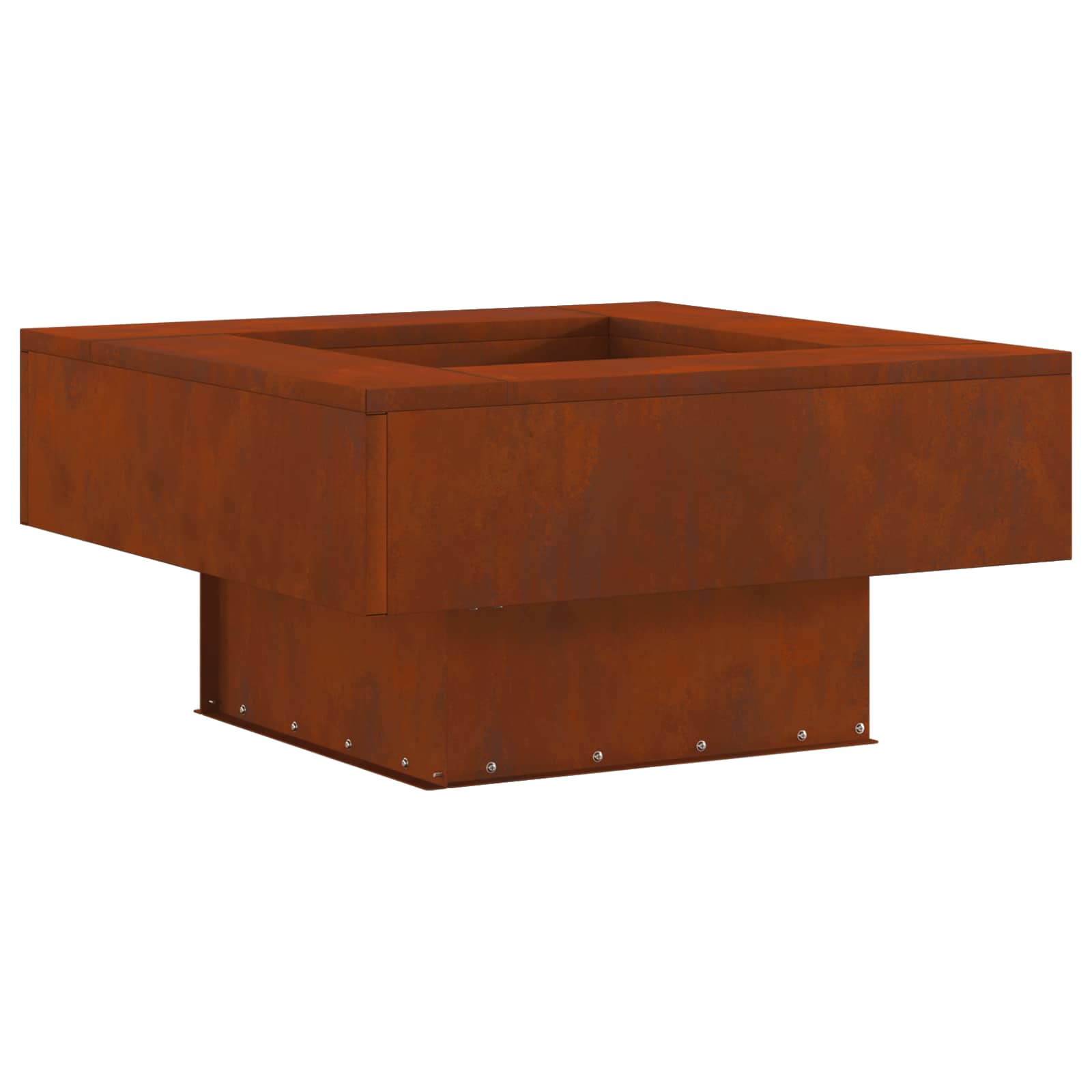 Kamin Smeđa 80 x 80 x 40 cm Čelik otporan na vremenske uvjete