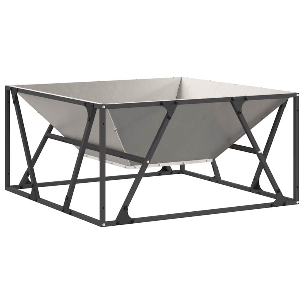 Kamin Smeđa 80 x 80 x 40 cm Čelik otporan na vremenske uvjete