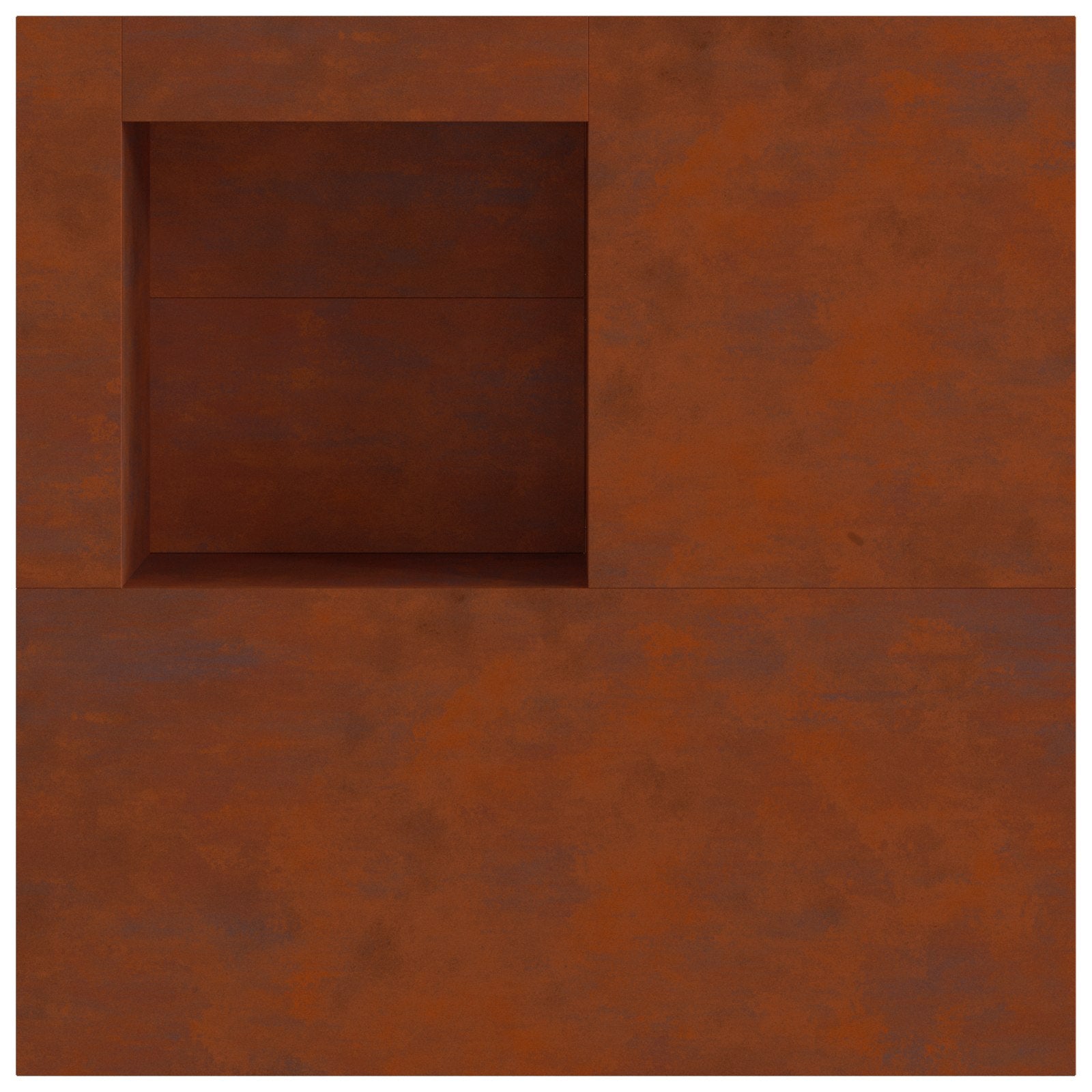 Kamin Smeđa 100 x 100 x 30 cm Čelik otporan na vremenske uvjete